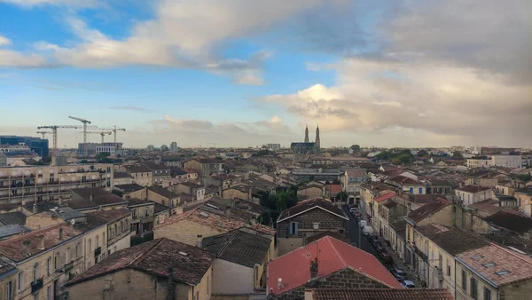 Bordeaux Domy Ulice Pohled Shora Obytná Čtvrť Bordeaux Francie Letecký — Stock fotografie