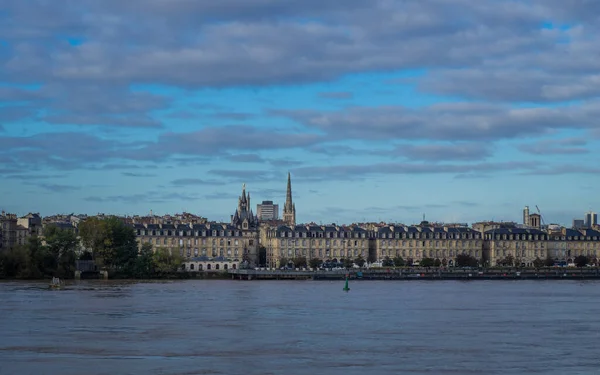 Panoramic View City Bourdeaux France Seen River Historical Part City — Stock Photo, Image