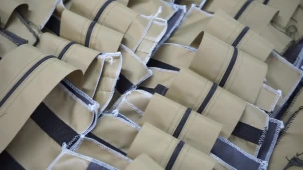 Many Blanks Sewing Military First Aid Kits War Ukraine — Αρχείο Βίντεο