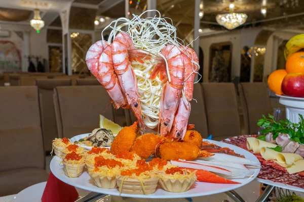 Table Served Seafood Restaurant — Photo