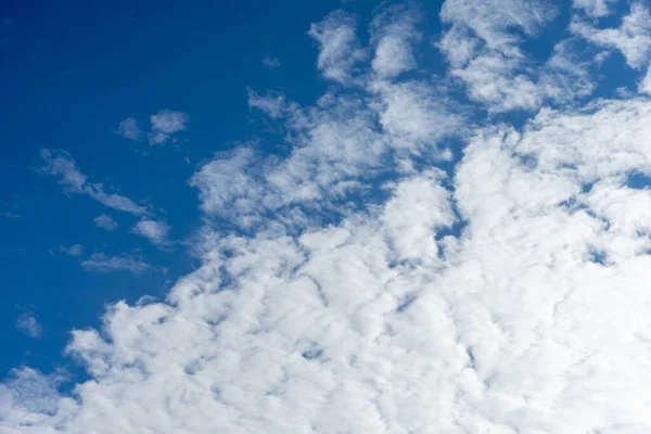 White Cumulus Clouds Background Blue Sky — Stok fotoğraf