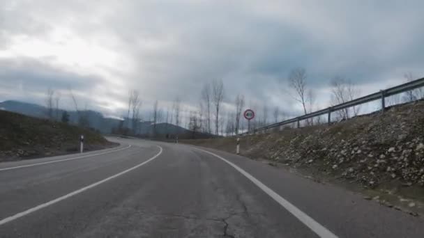 Subjektive Ansicht Eines Fahrzeugs Das Durch Einen Tunnel Fährt Eine — Stockvideo