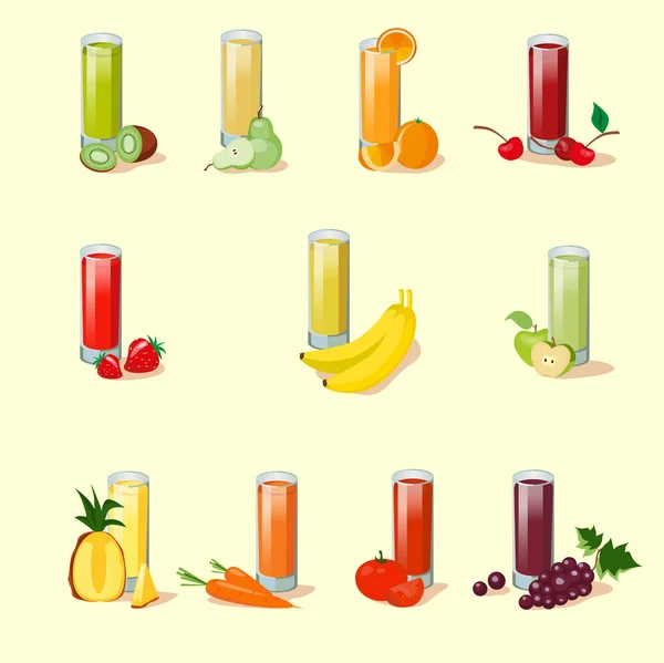 Jus de fruits — Image vectorielle