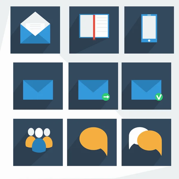 Set of flat education icons for design icons — Stock fotografie