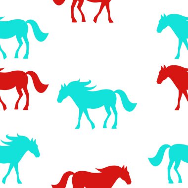 Horses seamless pattern Illustration, eps10
