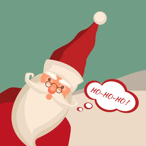 Santa Claus card , singing ho ho ho — Stockfoto