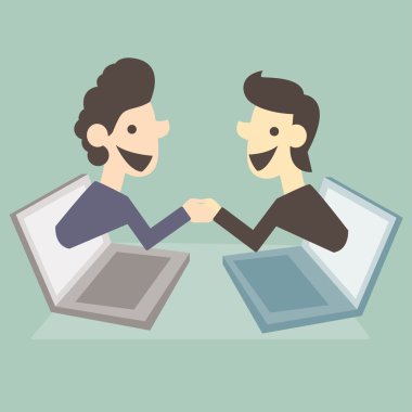 Business shaking hand clipart