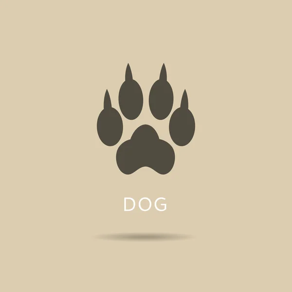 Собака лапу значок — стокове фото