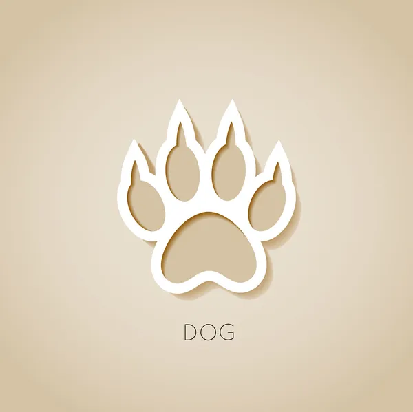 Dog paw banner illustration — Stock Photo, Image