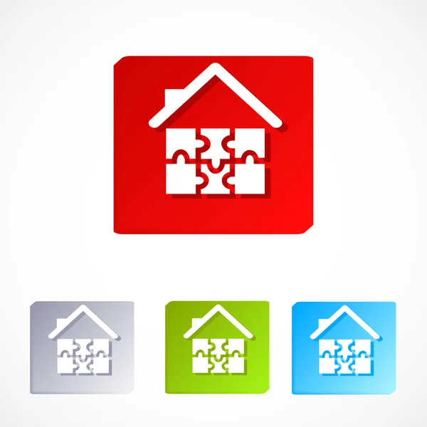 Set di icone vettoriali home design con isolato su bianco . — Vettoriale Stock