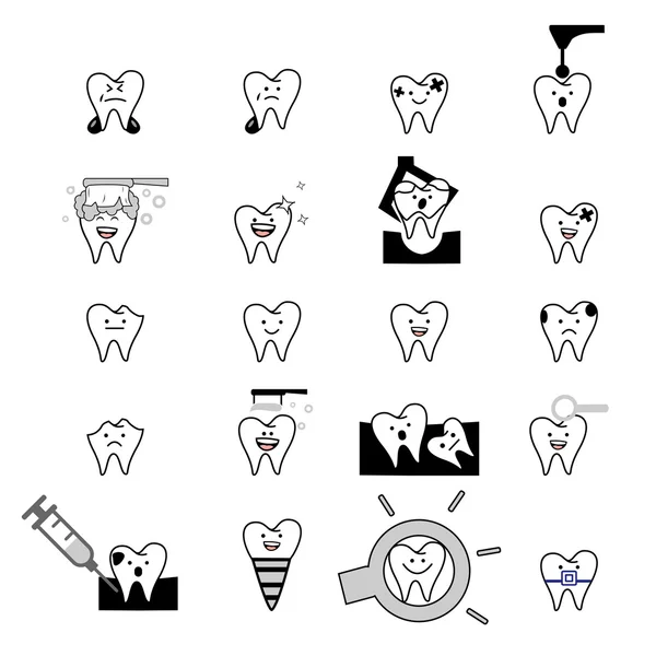 Tandheelkundige pictogrammen — Stockvector