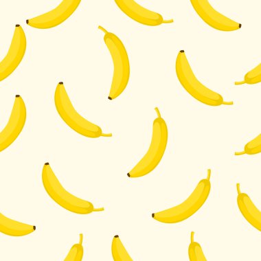 Seamless background with yellow bananas Vector illustration clipart