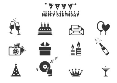 kutlama simgeler - illüstrasyon