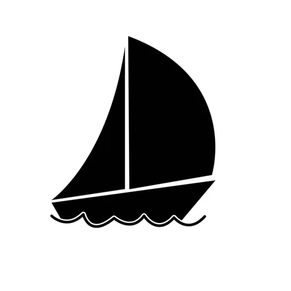 Logo Icône Yacht Illustration Conception Simple Sur Blanc — Photo