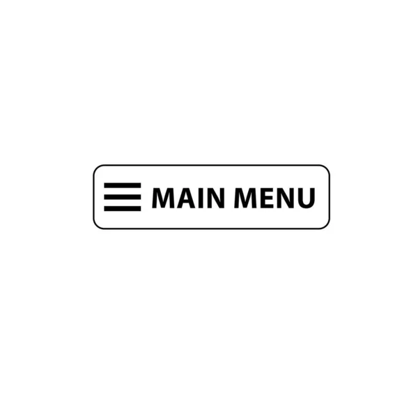 Hoofdmenu Tekst Knop Hoofdmenu Web Knop — Stockfoto