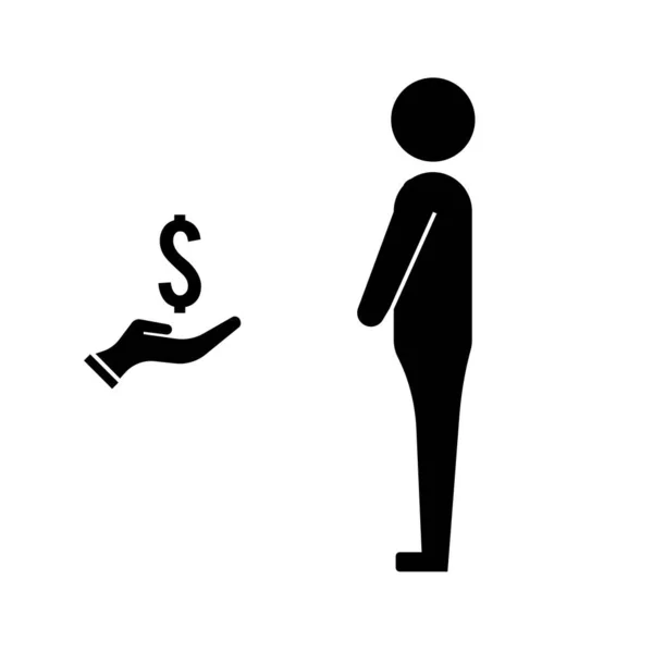 Business Profit Dollar Sign Hand Icon — Foto Stock