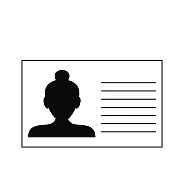 Ikona Karty Rachunkowej Osoby Karta Identyfikacyjna Abonenta — Zdjęcie stockowe