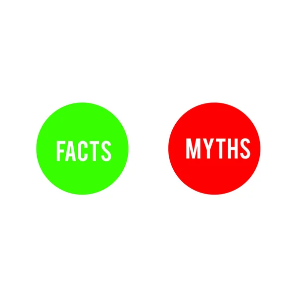 Myths Facts Header Design Clipart Image — Stock Photo, Image