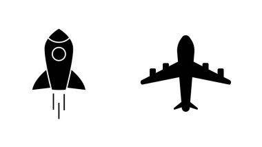 Roket illüstrasyon logo şablonu