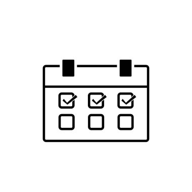 Takvim kabartma biçimi planlanıyor. beyaz arkaplanda izole