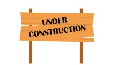 İnşaat işaretiyle. Web sitesi illüstrasyon.