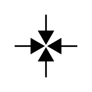 Ok simgesi. Düz tasarımda illüstrasyon