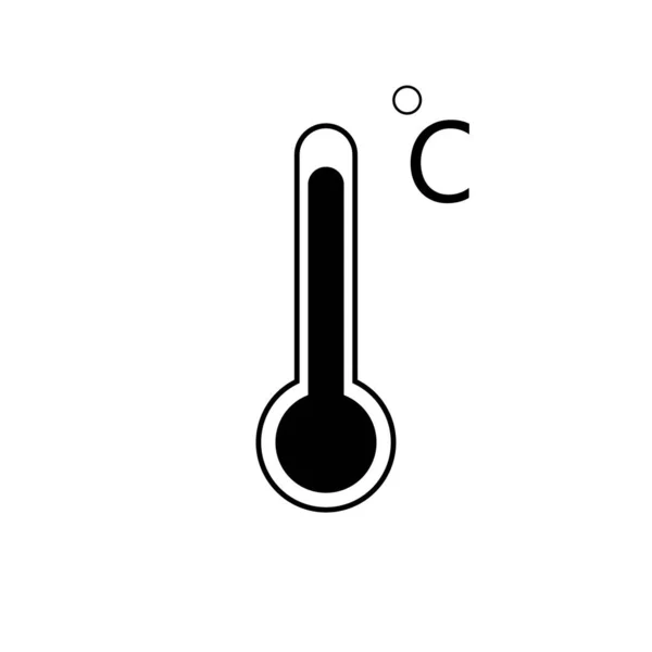 온도계 아이콘 일러스트 로고는 목적을 배경에 고립됨 — 스톡 사진