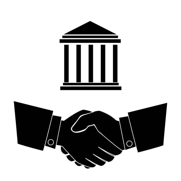 Bank Handshake White Background — Stock Photo, Image