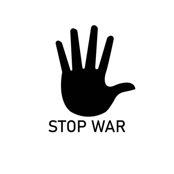 Ruka Zastavit Válku Izolované Bílém Pozadí — Stock fotografie