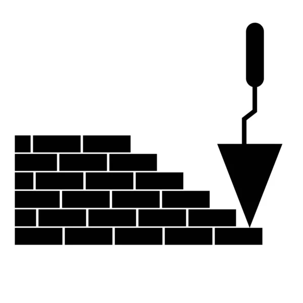 Ikony Cegły Budowa Kielni Ilustracja — Zdjęcie stockowe