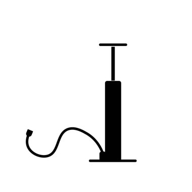 Beyaz arka plana karşı manuel hava pompası, soyut sanat illüstrasyonu