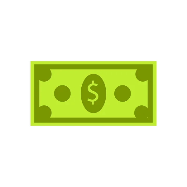 Icône Argent Banque Symbole Financier Flat Design Dollar Icône Argent — Photo