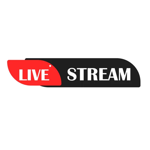 Live Icona Calcio Streaming Badge Pulsante Trasmissione Streaming Calcio Online — Foto Stock