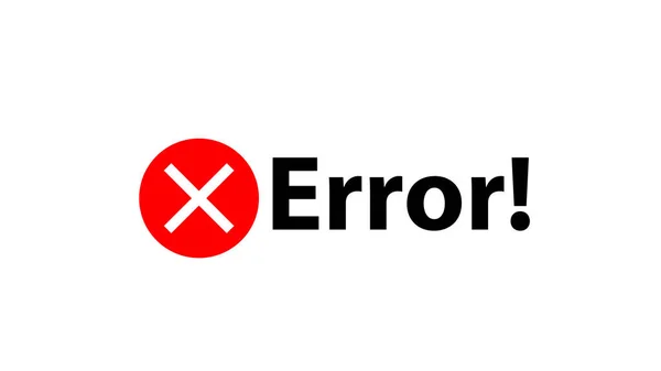 Aviso Error Del Sistema Operativo Ilustración Sobre Fondo Blanco Aislado — Foto de Stock