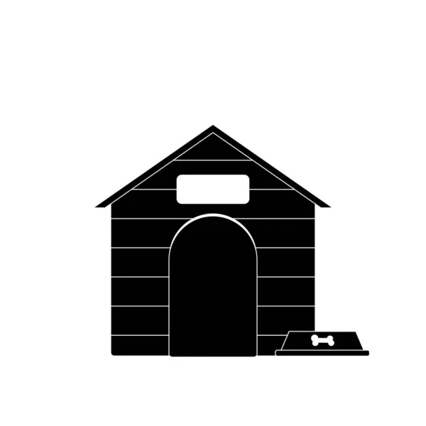 Dog Food Bowl Dog House Line Icon — стоковое фото