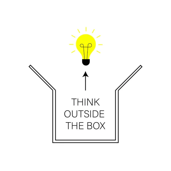 Think Box Illustration White — Stockfoto