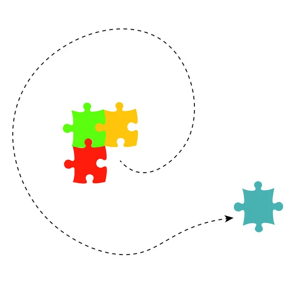 Jigsaw Puzzle Piece Icon Illustration Graphic Design — Zdjęcie stockowe