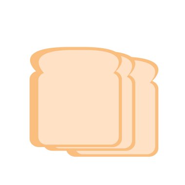 Ekmek simgesi illüstrasyonu beyaza izole edildi