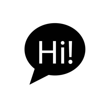 Merhaba, merhaba. Pankart, konuşma balonu, metin ile poster ve çıkartma kavramı