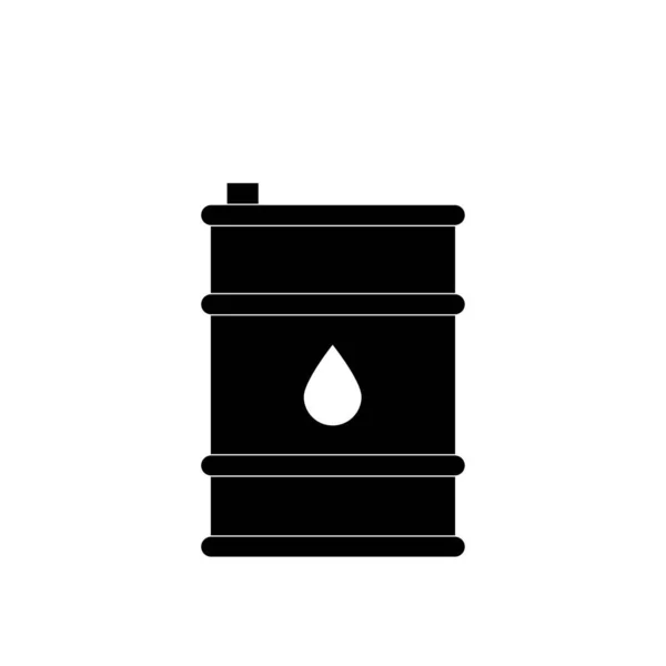 Zwarte Vat Olievaten Met Labels Vectorillustratie — Stockfoto
