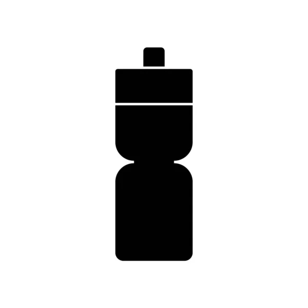 Drink Bottle Icon White Background Silhouette Style — Stock Photo, Image