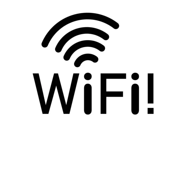 Illustration Logo Wifi Sur Fond Blanc — Photo