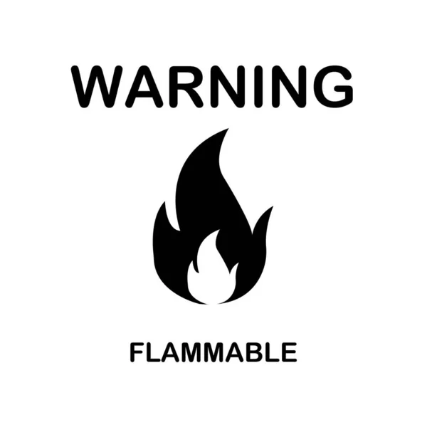 Illustration Signe Symbole Hautement Inflammable Danger — Photo