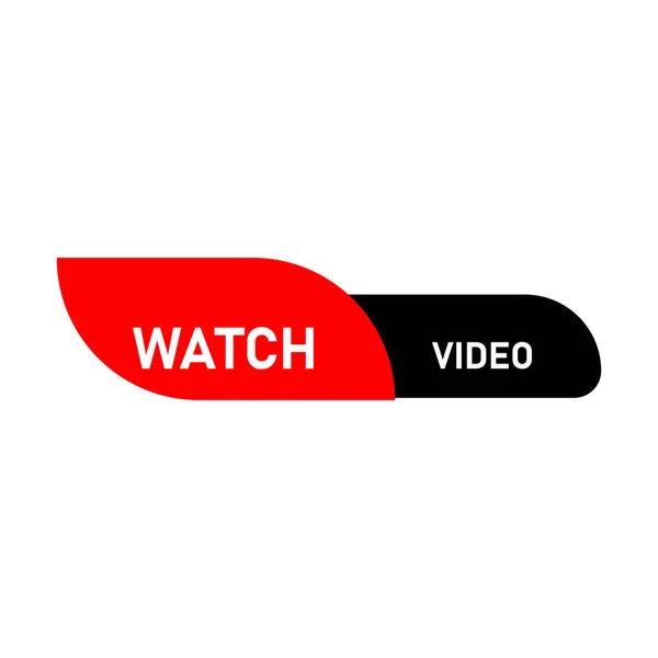 Pulsante Visualizzazione Video Sfondo Bianco Guarda Video Giocatore Multimediale — Foto Stock