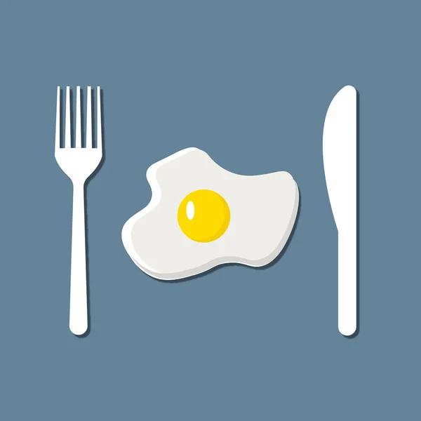 Ontbijt Spoon Fork Knife Illustratie Ontwerp — Stockfoto