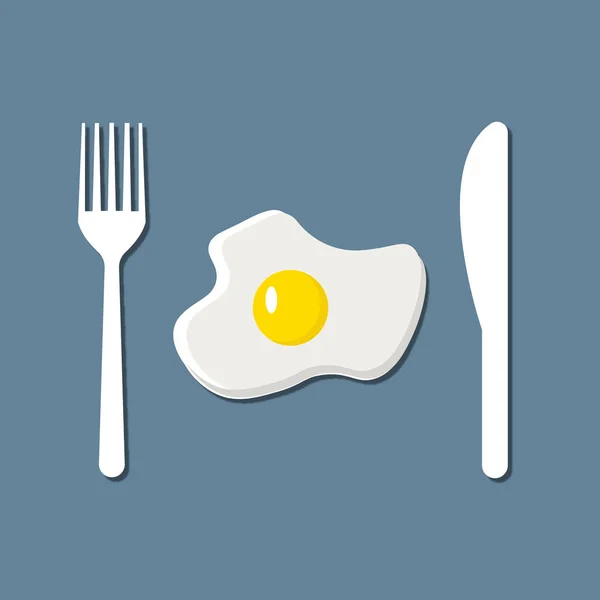 朝食スプーンフォークナイフイラストデザイン ストックフォト