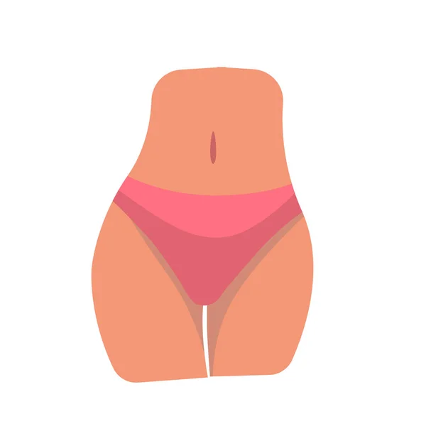 Mooie Vrouw Lichaam Roze Bikini Slipje Realistische Template Voor Ontwerp — Stockfoto