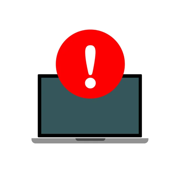 Computer Monitor Exclamation Mark Icon — Stock Photo, Image