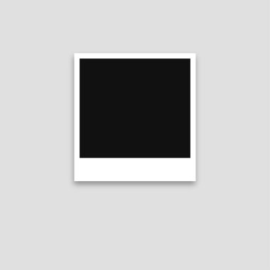 Retro fotoğraf çerçevesi düz tasarım tarzında. Şablon.