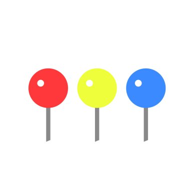 pin isolated on white background. Thumbtack. illustration